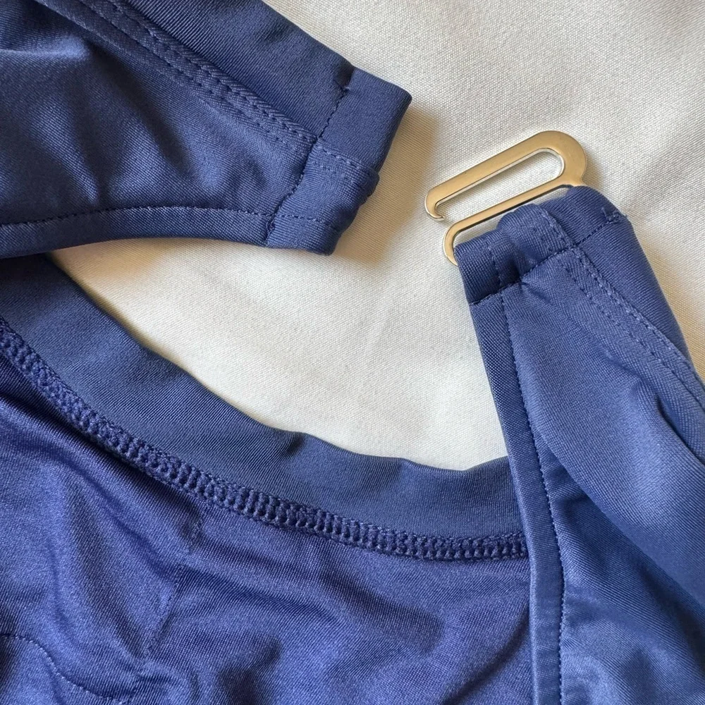 NWT- size L - Hapari Blue One Piece Swimsuit with Keyhole Back